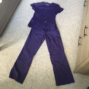 Grey’s anatomy purple scrub top and bottom
